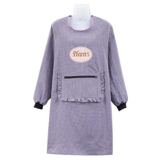 Women Long Sleeve Oil Proof Cotton Home Kitchen Cooking Clean Apron Pocket Smock Sale Goods