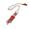 [N4617] - Red 'Altai' Designer Long Necklace