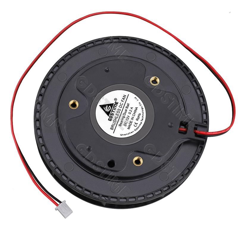 1Pcs Gdstime DC 12V Fan 100mm 100mmx100mmx25mm New Centrifugal Turbo Cooler Fan 10cm 100x25mm Dual Ball Turbo Blower Fan