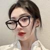 Korean Style Woman Glasses Rivets Decoration Round Shape Men Glasses Frame Vintage Blue Light Blocking Computer Glass