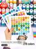 Контейнер для хранения бусин Perler на 221 цвет с прозрачными акриловыми бутылочками - Контейнер-диспенсер для гранул на 264 цвета.