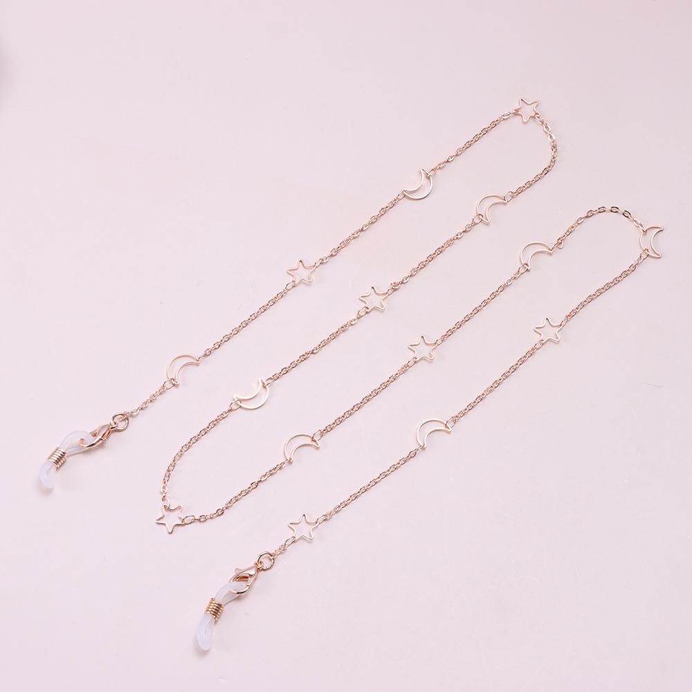 Fashion Neck Straps Star Moon Punk Jewelry Sunglasses Chain Alloy Eyeglasses Chains Mask Lanyards