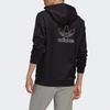Adidas Свободная толстовка с капюшоном Originals с логотипом трилистника, мужские топы, черный GE0795