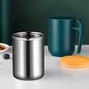 500ml Coffee Cup Large Capacity 304 Stainless Steel Mug with Lid Coffee Milk Cup Tea Coffee Mug Gift for Kitchen