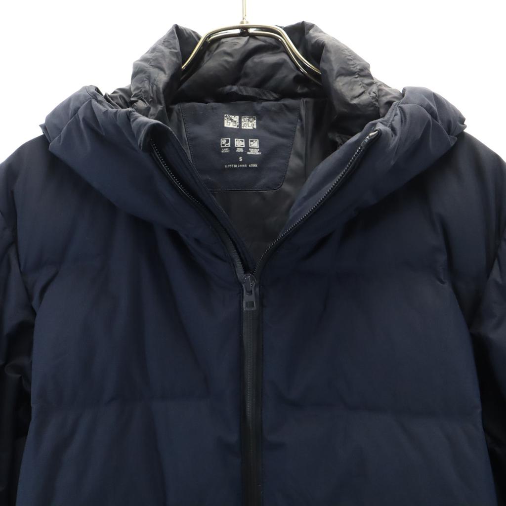 Uniqlo Бесшовная пуховая куртка S Темно-синяя Мужская Б/У