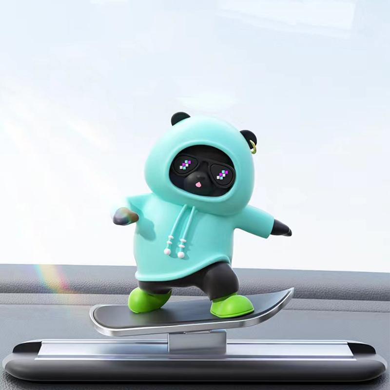 Украшения для приборной панели автомобиля Скейтборд Медведь Скользящий медведь Креативный автомобиль Мультфильм Украшение интерьера Аксессуары для интерьера