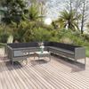 Day and Night - Day and Night Garden Furniture Set 12 Pieces and Gray Synthetic Rattan Cushions