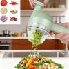 Многофункциональная овощерезка для нарезки колец чили, нарезки зеленого лука, нарезки имбиря и чеснока ломтиками, электрический артефакт для пюрирования чеснока