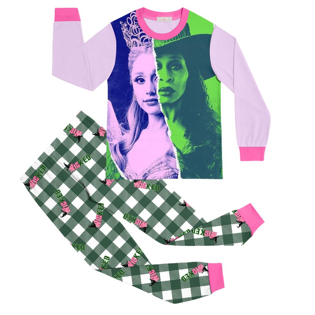 Children's Fashion Suit Skirt Round Neck Long Sleeve Top Pants