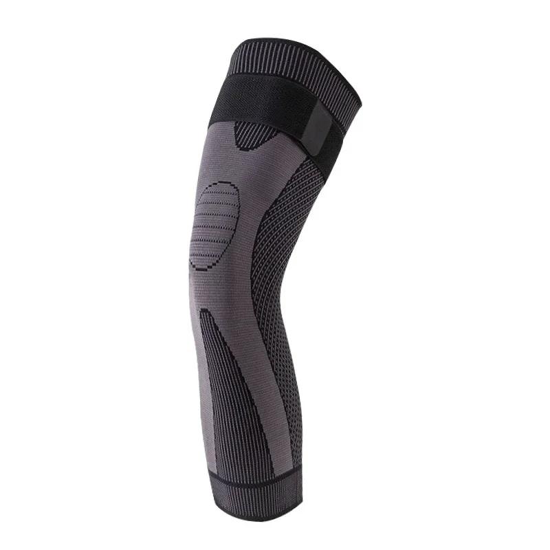 1/2 шт. Полная компрессионная рукавная повязка на ногу со ремешком для женщин, мужчин, бега, баскетбола, футбола, велоспорта, поддержка