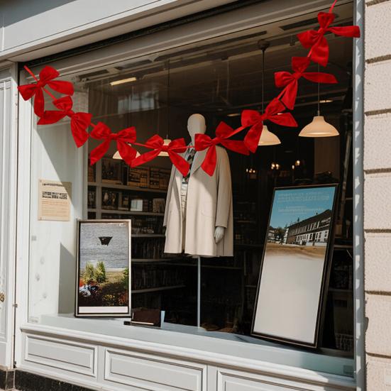 Рождественская бархатная гирлянда-бант, украшение, предварительно нанизанное, красный, белый шар, орнамент, дом, офис, спальня, рождественская елка, каминная полка, камин, полка, внутренний праздничный декор