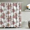Stylish Bath Curtain With Floral Print Pink Purple Green Bloom Design Waterproof Fabric Shower Curtain For Home Decoration In Ba