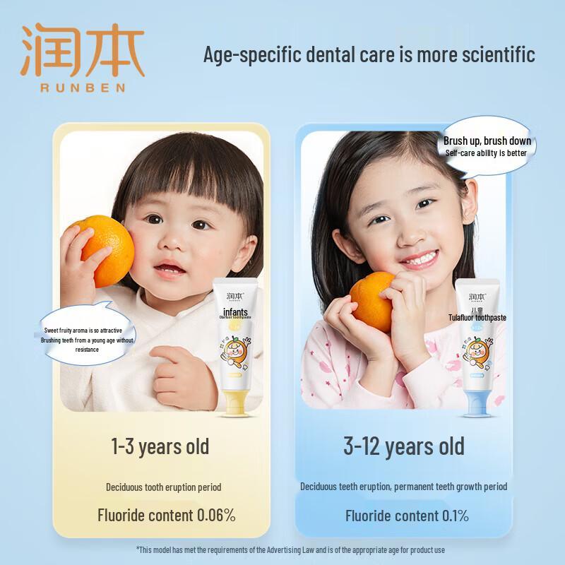 Runben Toddler Olafluor Toothpaste (Sweet Orange)