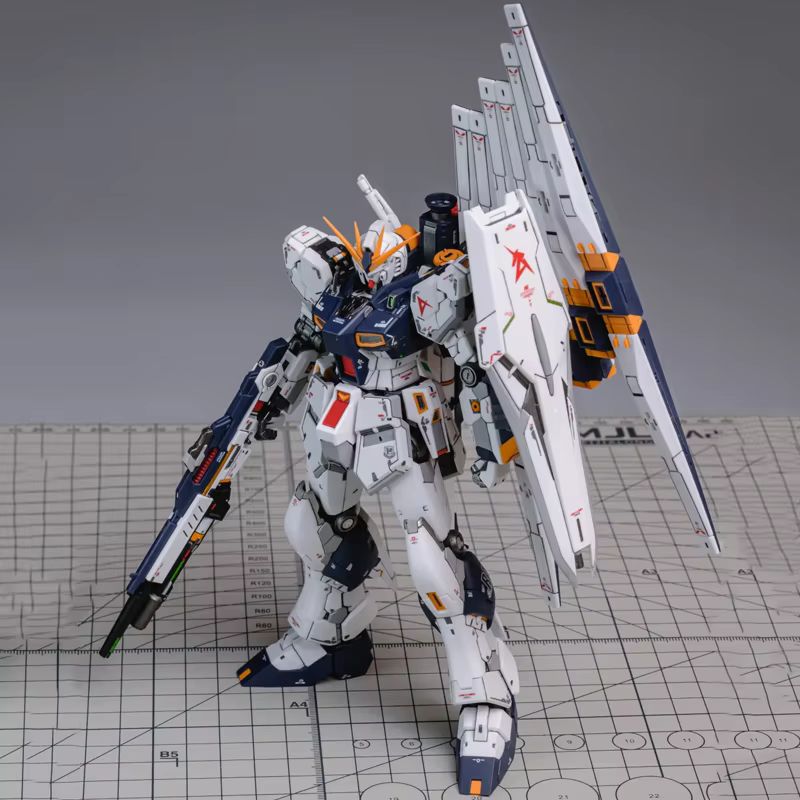 Rg 1/144 V Nu Scale Assembly Model Kit Action Figure With Funnels And Water Decals Desktop Decoration Stand For Boys Toy Gift
