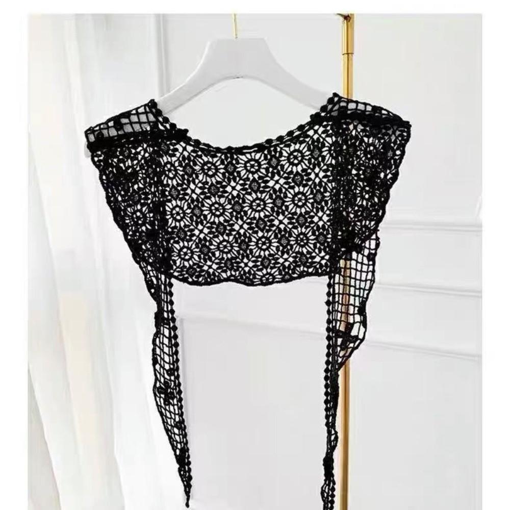 Artistic Design Thin Lace Lace Shawl Elegant Solid Color Hollow-out Shawl Bohemian Small Shawl Casual Wear