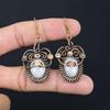Moonstone Gemstone Handmade Pure Copper Wire Wrapped Wonderful Jewelry Earrings
