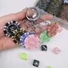 6 Pcs Poker Keychain Bag Decoration Pendant Polished Metal Ring Lightweight Acrylic Key Ring Charm Poker Lover Accessory