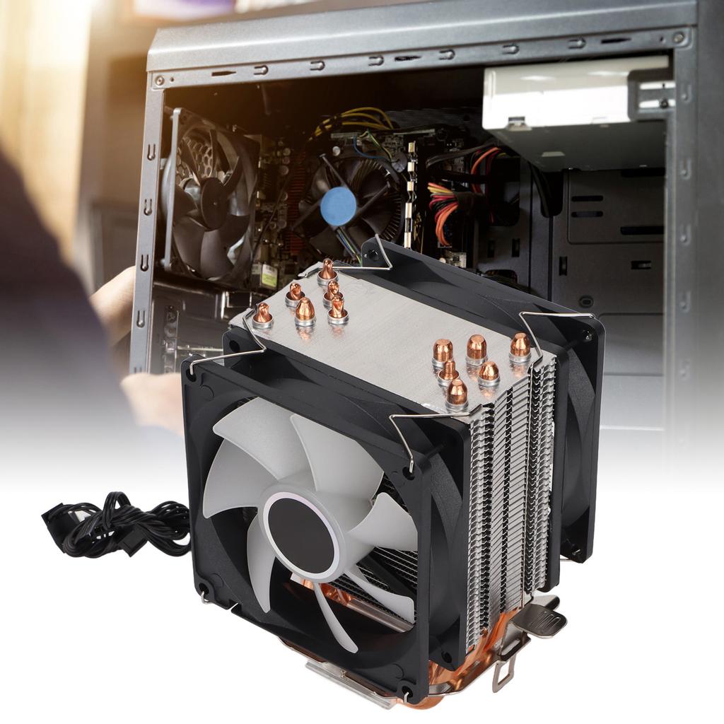 CPU Cooler RGB Lighting Effect Direct Contact Silence Widely Used Computer CPU Cooling FansDual Fan