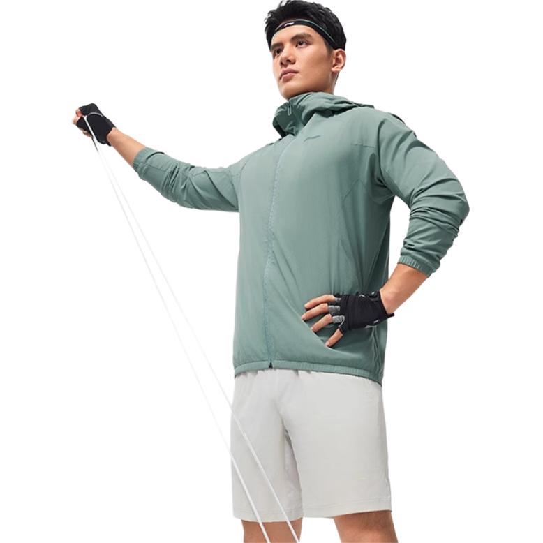 Li Ning Fitness Series Trench Coat Men's Lake Green AFDU089-5