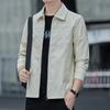 Осенняя новая трендовая молодежная универсальная повседневная куртка, мужское кожаное пальто, мужское большое модное брендовое мужское пальто-поло, мужское пальто