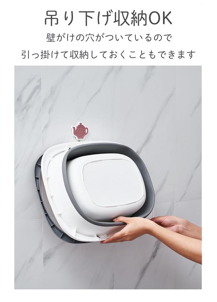 Складное ведро Gorocking, 16 л/28 л, большая вместимость, стильное, идеально подходит для кемпинга, стирки, мытья автомобиля, ножных ванночек и рыбалки (Синий, 16 л)