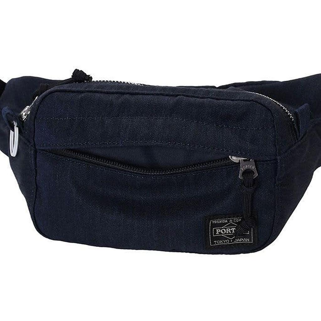 Сумка на пояс из денима индиго [Porter] (S) 892-15105