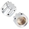 Motorcycle Front Axle Nut Covers Caps Aluminum Black/Chrome For Harley Dyna Softail Road King 2002-