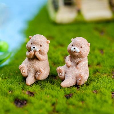 Выдры Фигурка Мини Домашний Декор Сад Фей Кукольный Домик Бонсай Украшение Фигурки Выдр Модель Животного Подарок DIY