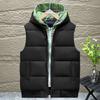 Модный жилет-трансформер из двух частей для мужчин, зимний безрукавный жилет с капюшоном, большой размер, толстое мужское пальто