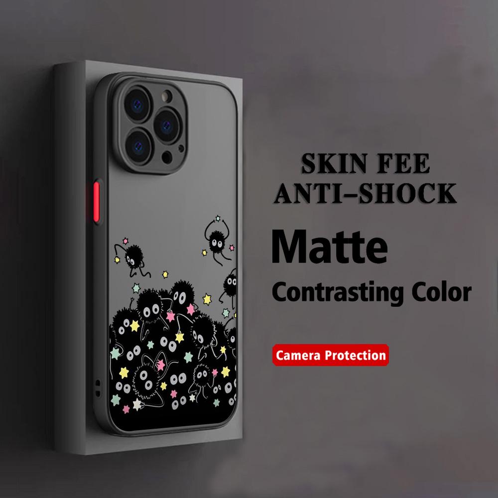 ГОРЯЧИЙ Милый Черный Монстр Сажа Духи Чехол для Телефона Для Xiaomi Redmi Note 14 13 12 12S 11 11S 10 10S 9T 8 7 Pro Plus 4G 5G Матовый