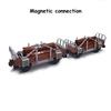 Criativo MOC Blocos de Construção para Crianças, Cidade Tanque, Trem de Carro, Trem de Carga, Lenha, Ferrovia, Ônibus Expresso