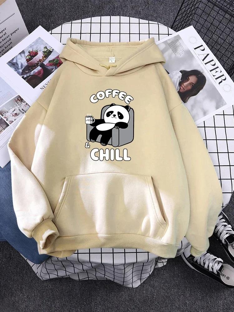 Пуловер для женщины Мода Корейский Худи с круглым вырезом Женский Принт Спящей Панды Новый Женский Свитшот Теплый