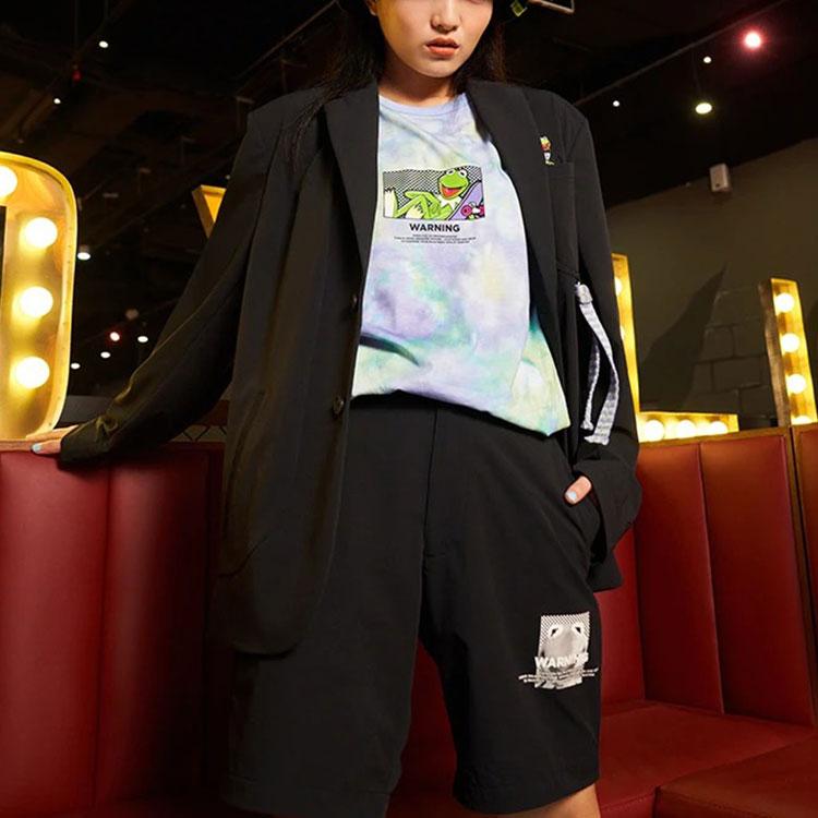 Li Ning X Disney Muppets Comet Product Series Comet Frog Pattern Design Casual Suit Unisex Suits Black AFDR771-1