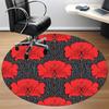 1PC Red Floral Pattern Chair Carpet for Office, Indoor Non-Slip Washable  Carpet, Soft Comfortable Mat For Office Room yy250930152