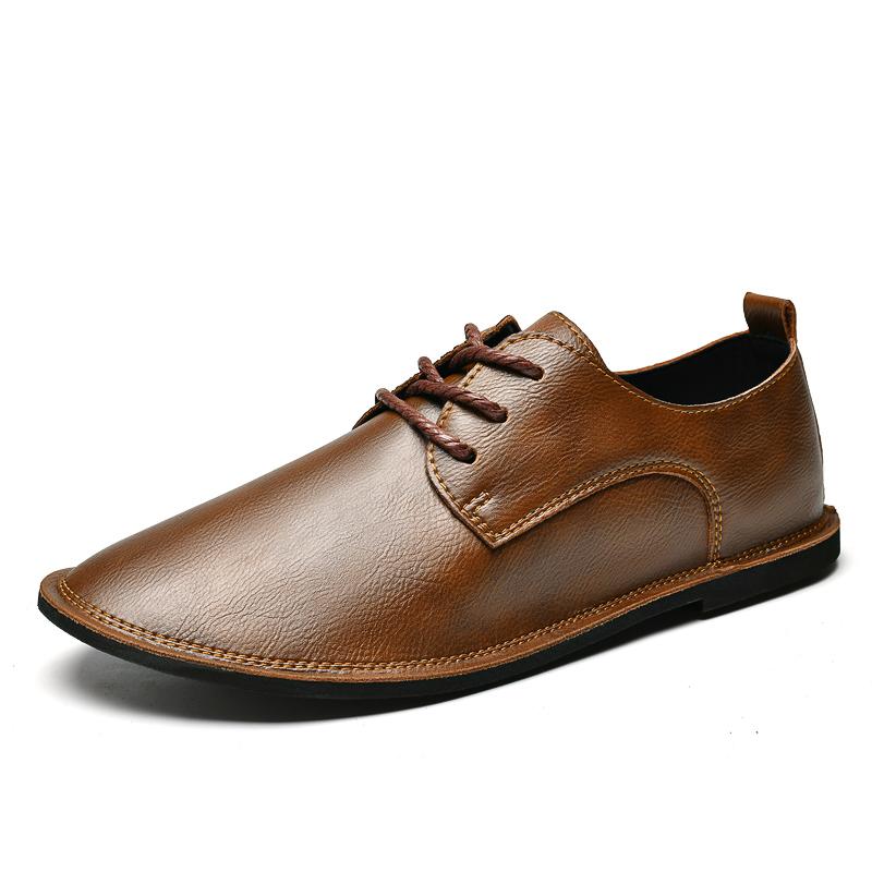 Новые мужские туфли из натуральной кожи, дышащие, легкие, мужские кроссовки для ходьбы, повседневные кроссовки на шнуровке, для езды на открытом воздухе