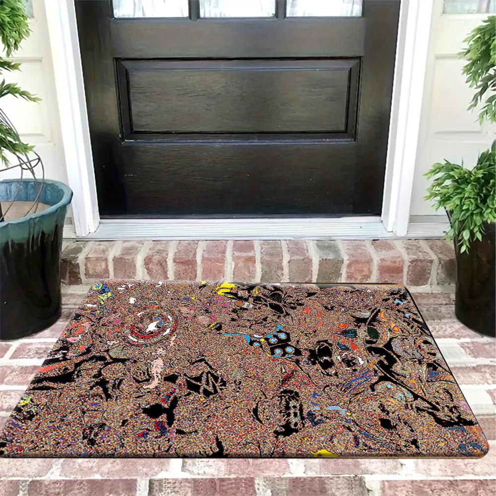 1pc Marvel 2D Flat Printing Groot Polyester Door Mat Suitable for Home Entrances, Bedroom and Bathroom Doors, Easy-to-clean Ba
