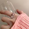 Pink Bow-tie Ring Exquisite Bowknot Opening Ring Beauty Bowknot Finger Ring  Girls