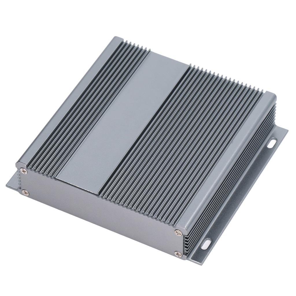 Алюминиевый сплав Электрический ящик Проект распределительный корпус Интегрированный корпус 31x143x130 мм Матовый серый