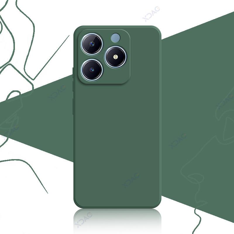 Чехол для мобильного телефона Realme C61 C63 4G Global Soft Luxury Square Liquid Silicone Cover RealmeC61 RealmeC63 Shield Bags