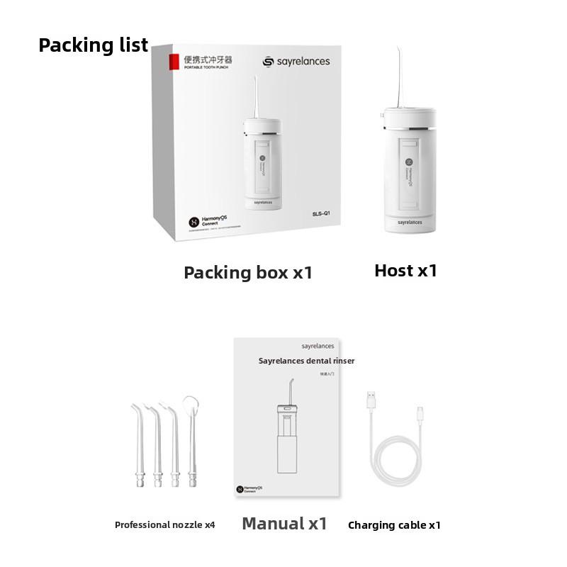 Dental Flusher Portable Water Floss Household Dental Cleaner Tartar Cleaning Electric Dental Cleaner