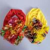 Women Floral Chiffon Collar Scarf Neckerchief Ring Neck Wrap Elastic Bib Headneck
