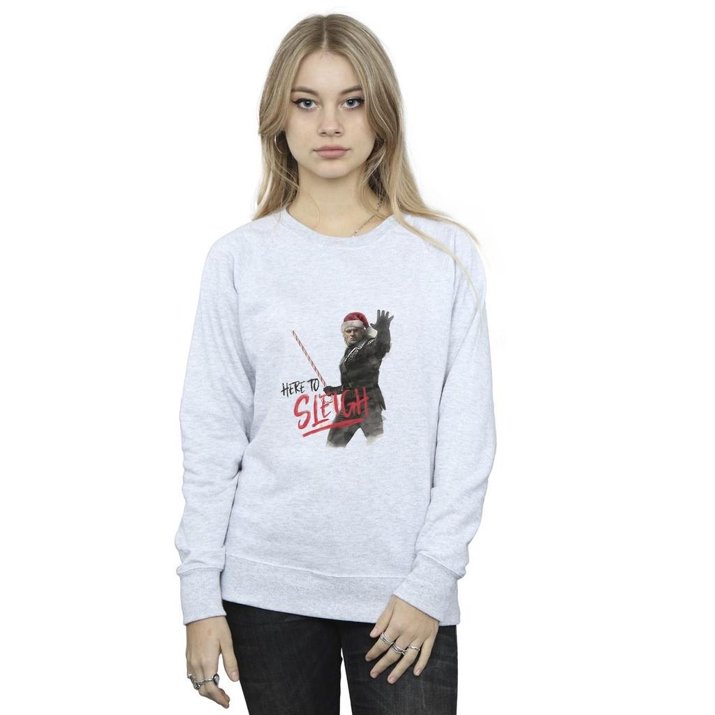 Netflix Womens/Ladies The Witcher Here To Sleigh Sweatshirt
