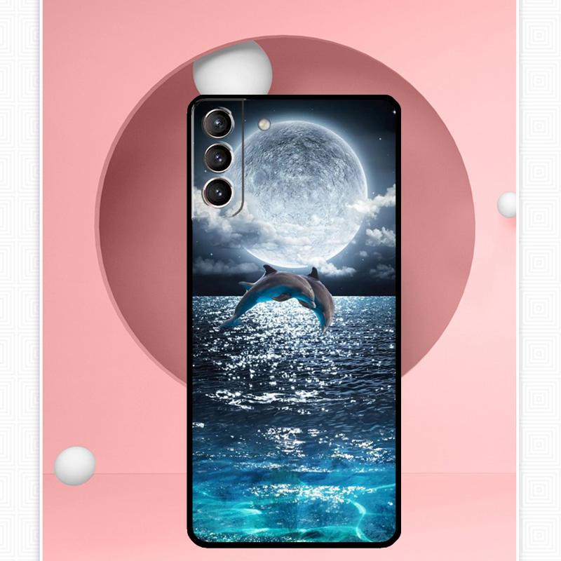 Animal Dolphin Case For Samsung Galaxy S25 Ultra S21 S22 S23 S24 Ultra S9 S10 S20 Plus S25 FE Cover Funda
