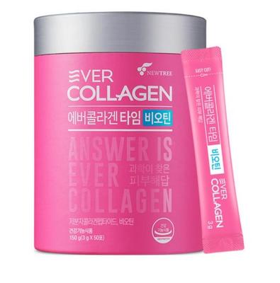 Ever Collagen Time Биотин – 150 г порошка для здоровья кожи, волос и ногтей