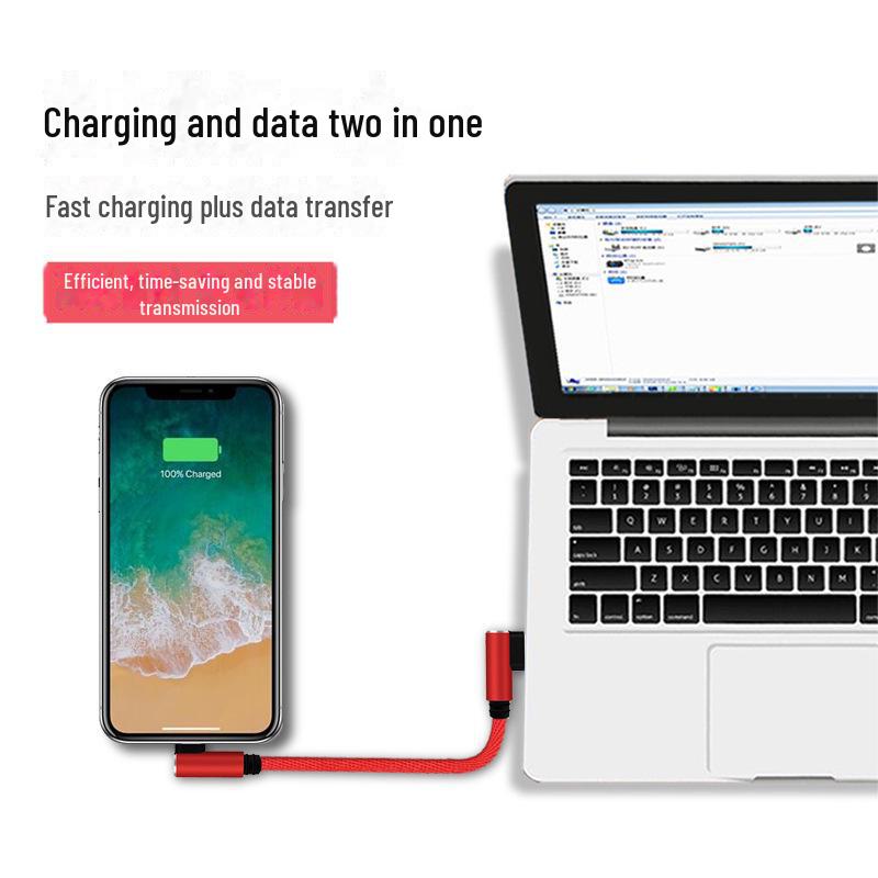 120W Fast Charge Right-Angle Data Cable for Huawei, VIVO, Honor, OPPO, Xiaomi