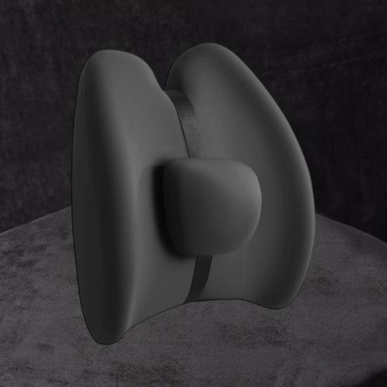 Lumbar Support Pillow Car Waist Cushion Ergonomic Design Soft Breathable Lower Back Support Pillow Memory Foam Seat Cushion