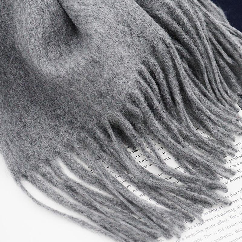 200 * 70cm Autumn/Winter New Women'S 100% Wool Shawl Large Size Warm, Fashionable, Simple, Versatile, Atmosphere Scarf