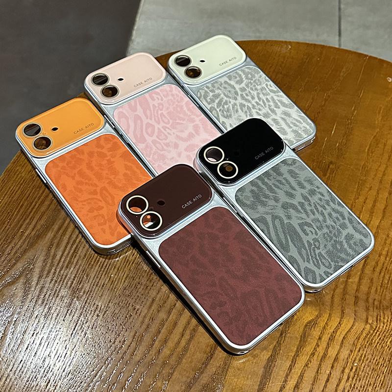 Кожаный чехол для iPhone 17 Pro Max с принтом леопарда, полной защитой камеры и защитой от падений