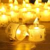 Flameless LED Candle Lights Creative Wishing Led Tea Lamp Warm White Halloween Wedding Christmas Decoration Candle Light