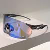 Rimless Oversized Goggle Men New Wrapped Round Mirror Sports Sunglasses Trendy Outdoor Cycling Protective Shades